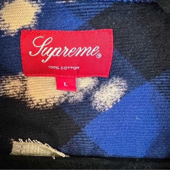 Supreme Cropped Distressed Bleached Shirt - Picture 2 of 9